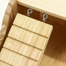 Hamster Sand Bath Box Wooden Small Animals Shower Room Chinchilla Digging Sand Bathtub Container with Climbing Ladder Bowl for Dwarf Syrian Mice Mouse Gerbils Hedgehog
