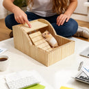 Hamster Sand Bath Box Wooden Small Animals Shower Room Chinchilla Digging Sand Bathtub Container with Climbing Ladder Bowl for Dwarf Syrian Mice Mouse Gerbils Hedgehog