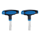2pcs T Handle 9mm Flat Head Screwdriver Easy to Use Ergonomic Handle Flat Head Slotted Screwdriver with Plastic Handle for Film Sets