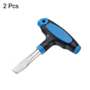 2pcs T Handle 9mm Flat Head Screwdriver Easy to Use Ergonomic Handle Flat Head Slotted Screwdriver with Plastic Handle for Film Sets