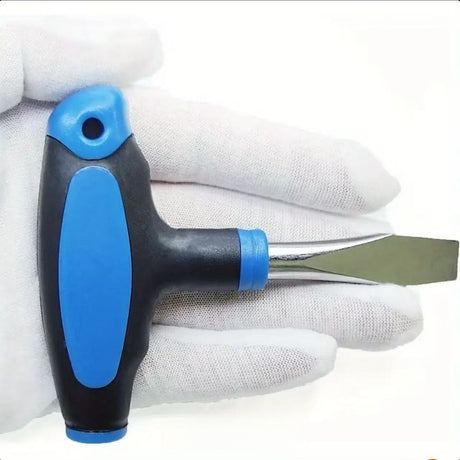2pcs T Handle 9mm Flat Head Screwdriver Easy to Use Ergonomic Handle Flat Head Slotted Screwdriver with Plastic Handle for Film Sets