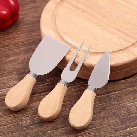 Cheese Board and Knife Set, Novelty Charcuterie Board Set with Stainless Steel Tools and Juice Groove, Two-tiered, Swivel-Open Serving Platter, and Charcuterie Set