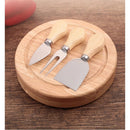 Cheese Board and Knife Set, Novelty Charcuterie Board Set with Stainless Steel Tools and Juice Groove, Two-tiered, Swivel-Open Serving Platter, and Charcuterie Set