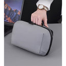 180 ° large opening high- Large Storage Electronics Organizer - Water Resistant, Travel Accessories Sling Bag Makeup Bag, Organizer for Cable Cord Charger - high-end gray thick