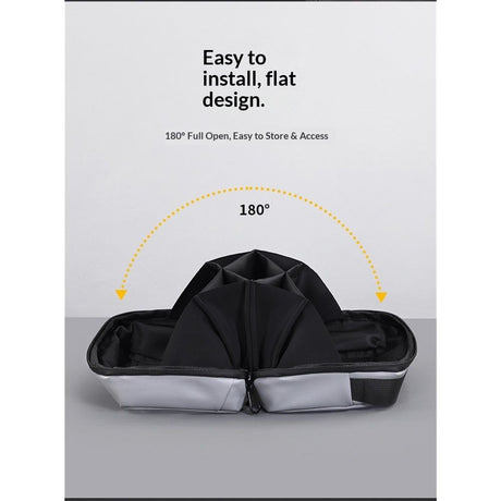 180 ° large opening high- Large Storage Electronics Organizer - Water Resistant, Travel Accessories Sling Bag Makeup Bag, Organizer for Cable Cord Charger - high-end gray thick