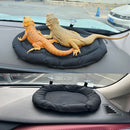 Bearded Dragon Bed Soft Mat with Suction Cup Bearded Dragon Sleep Cushion Washable for Travel Reptile Tank Accessories Small Animal Carrier for Lizard Leopard Gecko (Black)