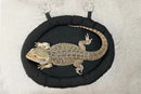 Bearded Dragon Bed Soft Mat with Suction Cup Bearded Dragon Sleep Cushion Washable for Travel Reptile Tank Accessories Small Animal Carrier for Lizard Leopard Gecko (Black)