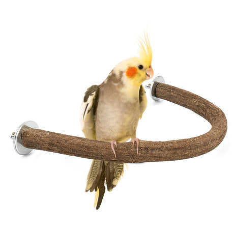 Parrot Bird Station Pole, Wooden Station Stick, Bird Grinding Claw Habitat Station Frame, Bird Cage Accessories, U-shaped Bird Chewing Rack Stick, Parrot Bird Cage Accessories