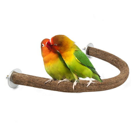 Parrot Bird Station Pole, Wooden Station Stick, Bird Grinding Claw Habitat Station Frame, Bird Cage Accessories, U-shaped Bird Chewing Rack Stick, Parrot Bird Cage Accessories