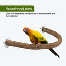 Parrot Bird Station Pole, Wooden Station Stick, Bird Grinding Claw Habitat Station Frame, Bird Cage Accessories, U-shaped Bird Chewing Rack Stick, Parrot Bird Cage Accessories