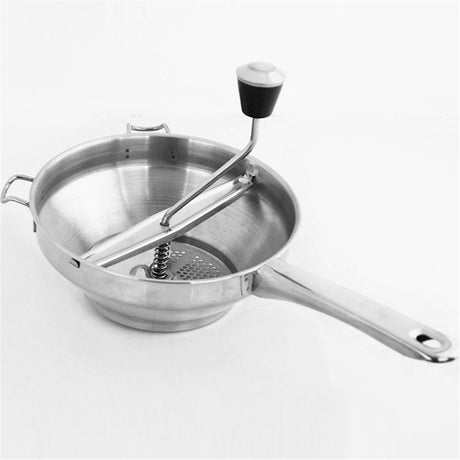 Food Mill Stainless Steel, Rotary Food Mill for Tomato Sauce, Mashed Potatoes, Applesauce, Jams and More, Potato Ricer (small size)