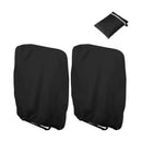 Gravity Chair Covers 2 PCS, Outdoor Zero Gravity Folding Patio Chair Covers Waterproof Dustproof Gravity Chair Cover with Storage Bag（71*20*34*110cm Black)