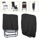 Gravity Chair Covers 2 PCS, Outdoor Zero Gravity Folding Patio Chair Covers Waterproof Dustproof Gravity Chair Cover with Storage Bag（71*20*34*110cm Black)