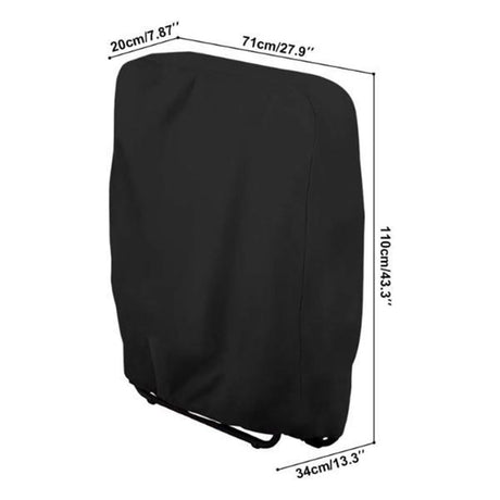 Gravity Chair Covers 2 PCS, Outdoor Zero Gravity Folding Patio Chair Covers Waterproof Dustproof Gravity Chair Cover with Storage Bag（71*20*34*110cm Black)