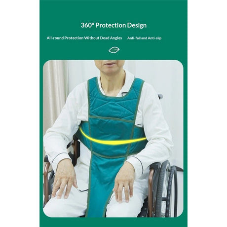 Wheelchair Seat Belt, Non-Slip and Drop-Resistant Wheelchair Safety Belt with Adjustable Straps Metal Buckles for The Elderly