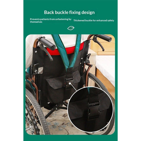 Wheelchair Seat Belt, Non-Slip and Drop-Resistant Wheelchair Safety Belt with Adjustable Straps Metal Buckles for The Elderly