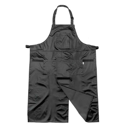 Pottery Split-Leg Make Ceramic Apron, Long Split-Leg Artist Painting Apron with  Pockets for Men and Women（black）