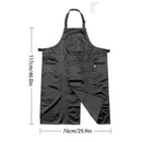 Pottery Split-Leg Make Ceramic Apron, Long Split-Leg Artist Painting Apron with  Pockets for Men and Women（black）