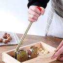 Nut Crackers For All Nuts Set Manual nut cracker Nut Tongs Walnuts Open Tool Handle Manual Cracker with Wood Base（Small Box - Adjustment）