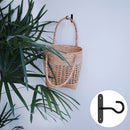 Ceiling Hooks for Hanging Plants,2Pack 4in for Plants,Lights,Planters,Lanterns,Hanging Bird Feeders,Wind Chimes,Indoor&Outdoor Decoration Black