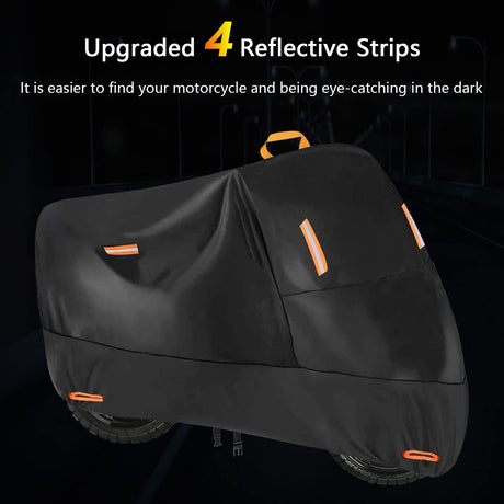 210D Heavy Duty Small Motorcycle Cover,  All Season Durable Waterproof Outdoor Protection Scooter Cover with Lock-Holes Storage Bag Fits up to  Bike （210D-M【200*95*110】）