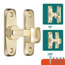 2pcs Barn Door Lock Latch Screen Door Locks Room Door Latch Zinc Alloy Flip Door Lock Latch Wardrobe Door Lock for Office Cabinet,  Gold