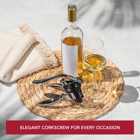 Wine Bottle Opener Corkscrew Set –Bottle Stopper, Opener Stand and Extra Spiral - corkscrews wine opener set- wine opener kit