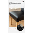 2 pack PU Faux Leather Waterproof Stretch Dining Chair Cover Chair Protector Slipcovers Covers (Black, 2)