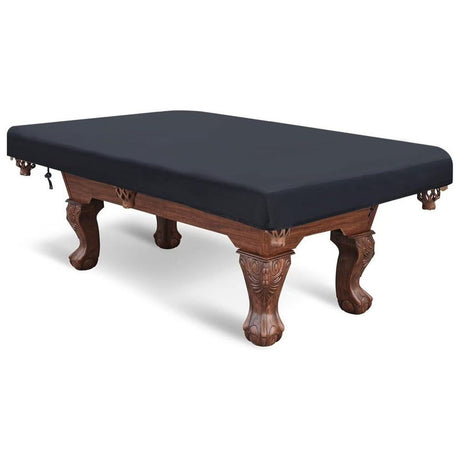 9 Feet Billiard Pool Table Cover, Waterproof Outdoor Indoor 210D Oxford cloth Dustproof Sun Rain Protection Billiard Table Covers for Patio Table Snooker Billiard Table, Black
