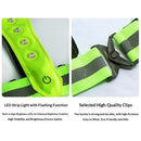 LED Reflective Vest with Chest Light , Visibility Rechargeable Light Up Running Vest Night Safety Running Gear for Dog Walking, Cycling, Adjustable for Men Women Kids
