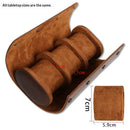 Watch Travel Case for Men Women 3 slot Leather Watch Roll Travel Case Watch Box Storage Organizer and Display Holder for 3 Watches.（oniy box）