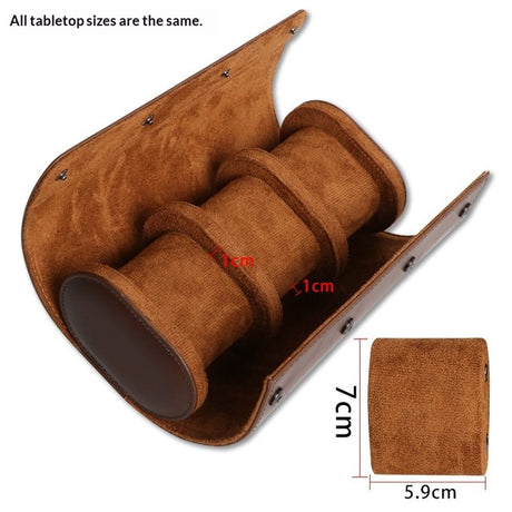 Watch Travel Case for Men Women 3 slot Leather Watch Roll Travel Case Watch Box Storage Organizer and Display Holder for 3 Watches.（oniy box）