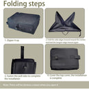 Portable Cat Travel Litter Box, Collapsible Cat Litter Carrier Tray, Waterproof Litter Box for Outdoor Fit Medium Cats and Kitties, Leak-Proof, Sturdy, Lightweight-Black
