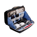 Carrying Bag Pouch Travel Large Soft Case Multilayer Storage Accessories ,4 fold small tool storage bag, portable power bank, suitable for commuting travel (Black,oniy bag)