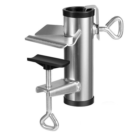 Patio Umbrella Holder Deck Umbrella Clamp Heavy Duty Steel Patio Umbrella Clamp Bench Buddy Deck Umbrella Stand Fixed Clip for Deck, Bleachers, Tailgates, Railing, Boats, Poles, Fences ,Picnic Table