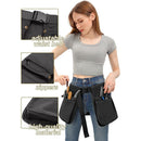 Waist Belt Apron Bag, Waitress Server Apron with Multiple Pockets, Half Apron with Adjustable Belt for Dog Trainer Apron, Waiter Apron, Garden Tool Belt, HairStylist Apron