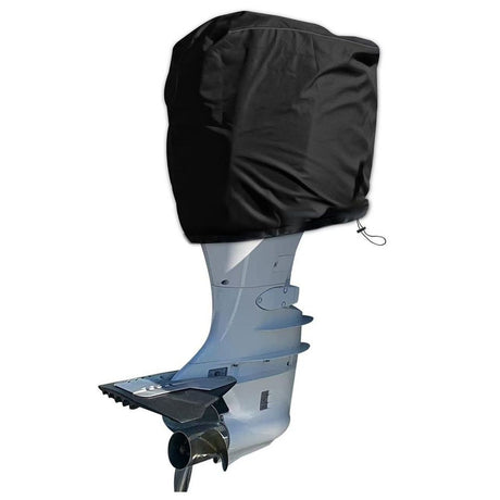 Boat Marine Outboard Engine Cover, Heavy Duty Hood Motor Cowling Lightweight Protector, Black Waterproof UV Resistant 210D Oxford fabric Windproof Straps
