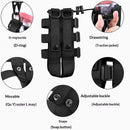 2 pack Water Bottle Pouch for Systems, Adjustable Outdoor Sports Kettle Carrier Holder, Backpack Attachment Pouches (black)