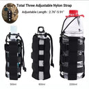 2 pack Water Bottle Pouch for Systems, Adjustable Outdoor Sports Kettle Carrier Holder, Backpack Attachment Pouches (black)