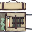 Heavy Duty Tent Nail and Hammer Storage Bag Oxford Stakes Pegs Pouch Holder Case - Tent Pegs Not Included（khaki）