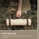 Heavy Duty Tent Nail and Hammer Storage Bag Oxford Stakes Pegs Pouch Holder Case - Tent Pegs Not Included（khaki）