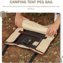 Heavy Duty Tent Nail and Hammer Storage Bag Oxford Stakes Pegs Pouch Holder Case - Tent Pegs Not Included（khaki）