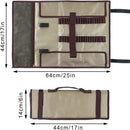 Heavy Duty Tent Nail and Hammer Storage Bag Oxford Stakes Pegs Pouch Holder Case - Tent Pegs Not Included（khaki）