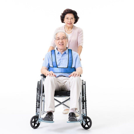Wheelchair Harness for Adults Elderly, Adjustable Wheelchair Seat Belt Torso Support Vest, Wheelchair Seatbelt Restraint Straps for Patient Care, Solid Straps Breathable Mesh