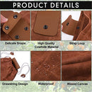 2 pack Foraging Bag, Outdoor Picking Fruit Bags, Waxed Canvas Foraging Pouch, Foldable Leather Belt Pouch with Drawstring Multi-Purpose Picking Bag for Camping, Shells, Treasures, Travel, Hiking