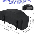 Winch Cover,Heavy Duty UV-resistant Waterproof Winch Protective Cover with Drawstring,Indoor/Outdoor Winch Accessories,Weather Resistant Dust Cover for Electric Winches (Black)