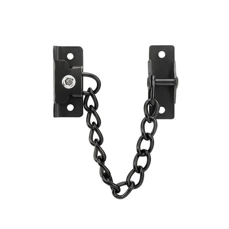 Door Chain Lock Heavy Duty, Security Heavy Duty Chain Door Latch for Front Door Inside Door with Key, Door Lock for Child, Puertas, Hotel, Bedroom,Window (black Chain,1 Piece)