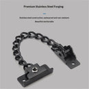 Door Chain Lock Heavy Duty, Security Heavy Duty Chain Door Latch for Front Door Inside Door with Key, Door Lock for Child, Puertas, Hotel, Bedroom,Window (black Chain,1 Piece)