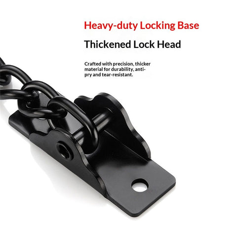 Door Chain Lock Heavy Duty, Security Heavy Duty Chain Door Latch for Front Door Inside Door with Key, Door Lock for Child, Puertas, Hotel, Bedroom,Window (black Chain,1 Piece)