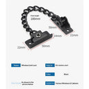 Door Chain Lock Heavy Duty, Security Heavy Duty Chain Door Latch for Front Door Inside Door with Key, Door Lock for Child, Puertas, Hotel, Bedroom,Window (black Chain,1 Piece)